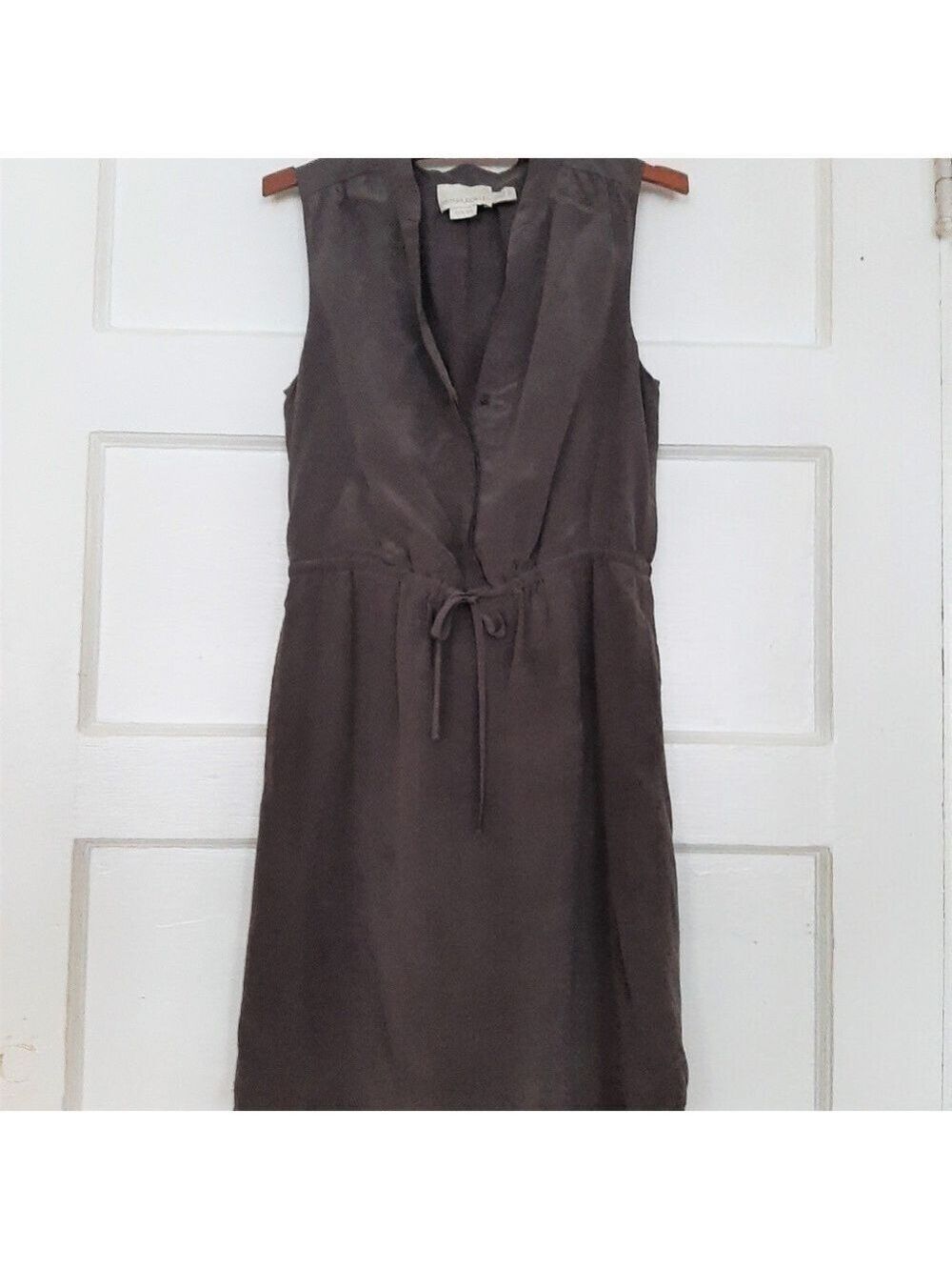 Cynthia Rowley Silk Sleeveless Tie Waist Dress